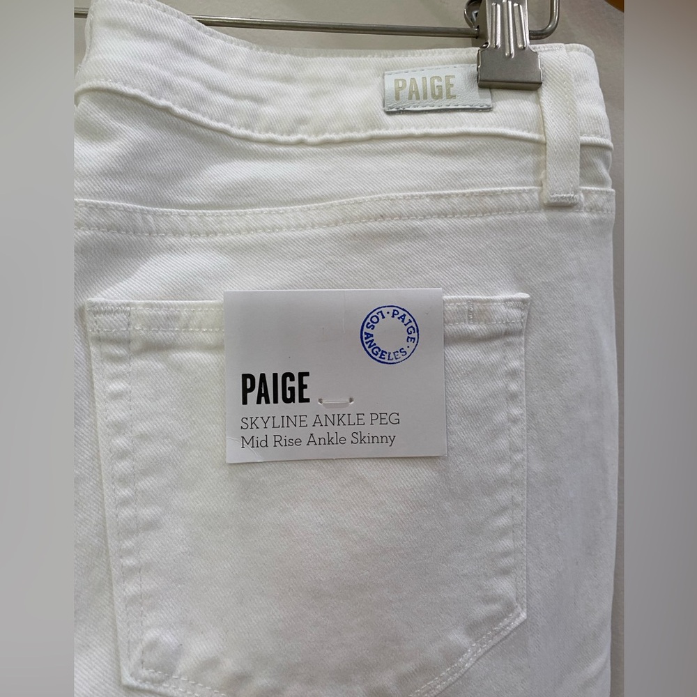 PAIGE Women's White Skinny Jeans - Picture 3 of 5